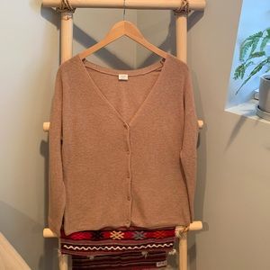 Wilfred (Aritzia) wool blend v-neck cardigan, camel, size M
